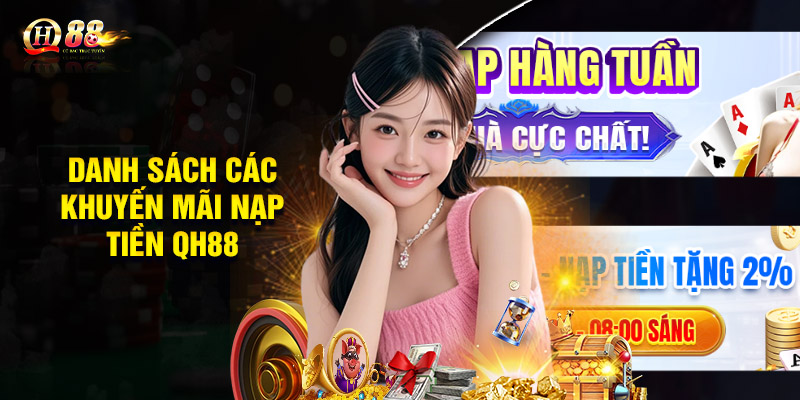 Danh sách các khuyến mãi nạp tiền QH88 cực chất